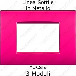 placca Fucsia in metallo compatibile bticino living light AIR