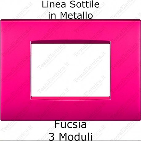 placca Fucsia  in metallo compatibile bticino living light AIR
