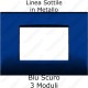 placca Blu in metallo compatibile bticino living light AIR