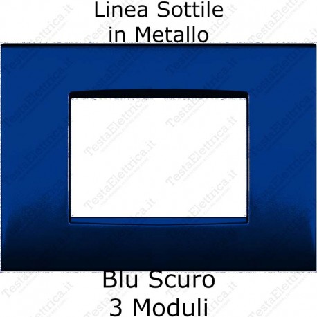 placca Blu in metallo compatibile bticino living light AIR