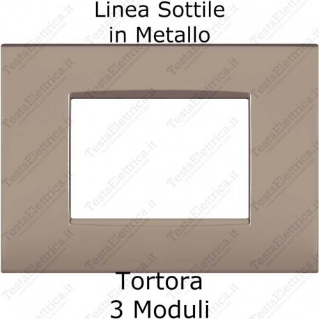 placca Tortora in metallo compatibile bticino living light AIR