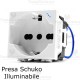 Presa std tedesco italiano luminosa compatibile bticino Matix