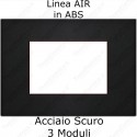 Placca Antracite 3,4 e 6 moduli in ABS compatibile con serie Bticino Axolute AIR