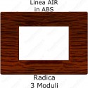 Placca Radica 3,4 e 6 moduli in ABS compatibile con serie Bticino Axolute AIR
