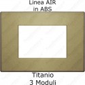 Placca Titianio 3,4 e 6 moduli in ABS compatibile con serie Bticino Axolute AIR