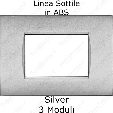 placca compatibile bticino living light AIR silver