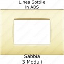 Placca Sabbia 3,4 e 7 moduli in ABS compatibile con serie Bticino LivingLight AIR