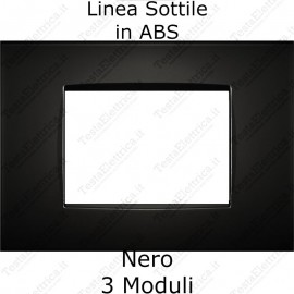 placca compatibile bticino living light AIR nera