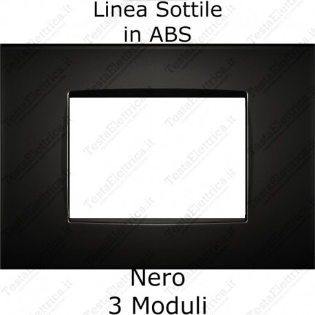 placca compatibile bticino living light AIR nera