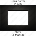 Placca Nera 3,4 e 7 moduli in ABS compatibile con serie Bticino LivingLight AIR