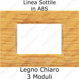 placca compatibile bticino living light AIR legno chiaro