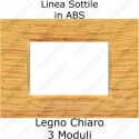 Placca Legno Chiaro 3,4 e 7 moduli in ABS compatibile con serie Bticino LivingLight AIR