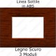 placca compatibile bticino living light AIR legno scuro