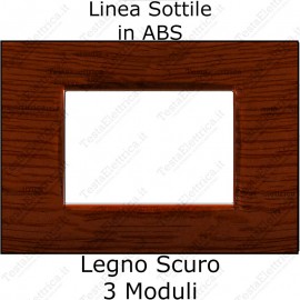 placca compatibile bticino living light AIR legno scuro
