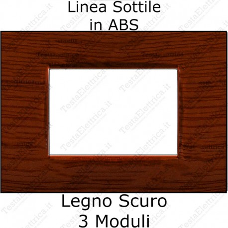 placca compatibile bticino living light AIR legno scuro
