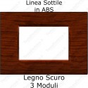 Placca Legno Scuro 3,4 e 7 moduli in ABS compatibile con serie Bticino LivingLight AIR