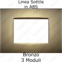 Placca Bronzo 3,4 e 7 moduli in ABS compatibile con serie Bticino LivingLight AIR