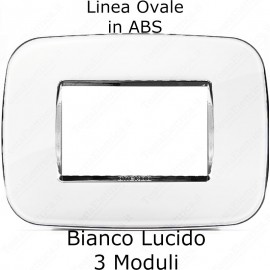 Placca Bianco Ghiaccio per serie Bticino Living Light