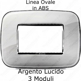 Placca Argento per serie Bticino Living Light