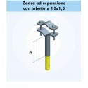 Zanca A 10 cm per fissaggio pali antenna a muro zel0003