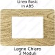 placca Legno Chiaro compatibile vimar plana