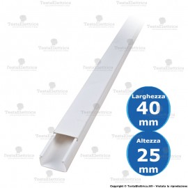 Canalina bianca 40x25 2 metri
