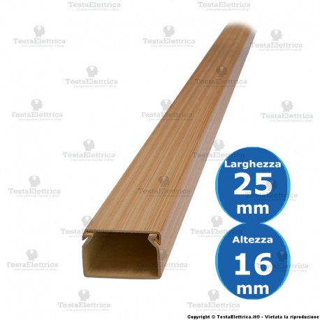 Canalina Legno Chiaro 25X16 2 metri
