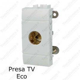 presa coassiale compatibile con serie Living Light Bianca