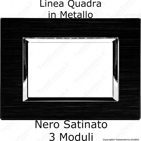 placca compatibile in metallo vimar plana nera
