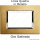 placca compatibile vimar plana oro satinato