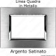 placca in metallo argento silver compatibile vimar plana