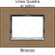 placchetta in vetro plana color bronzo