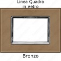 Placca Bronzo 3,4 e 7 moduli in VETRO compatibile con serie Vimar Plana
