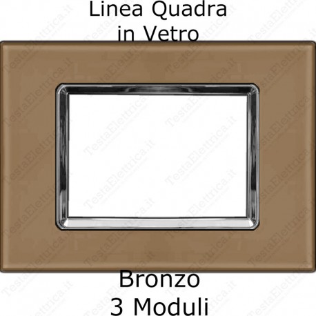 placca vetro bronzo plana