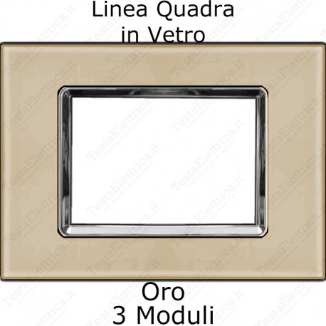 placca vetro compatibile vimar plana oro