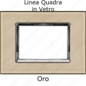 Placca Oro 3,4 e 7 moduli in VETRO compatibile con serie Vimar Plana