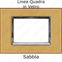 Placca Sabbia 3,4 e 7 moduli in VETRO compatibile con serie Vimar Plana