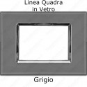 Placca Grigia 3,4 e 7 moduli in VETRO compatibile con serie Vimar Plana