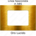 Placca Oro 3,4 e 7 moduli in ABS compatibile con serie Vimar Plana