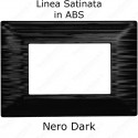 Placca Nero Dark 3,4 e 6 moduli in ABS compatibile con serie Bticino Matix