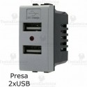 Presa usb doppia compatibile con serie Bticino LivingLight