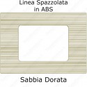 Placca Sabbia Dorata 3,4 e 7 moduli in ABS compatibile con serie Vimar Plana