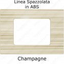 Placca Champagne 3,4 e 7 moduli in ABS compatibile con serie Vimar Plana