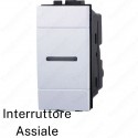 Interruttore assiale bianco compatibile con serie Bticino LivingLight