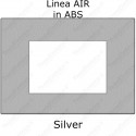Placca Silver 3,4 e 6 moduli in ABS compatibile con serie Bticino Axolute AIR
