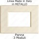 placca panna opaco cal in metallo compatibile plana made in italy