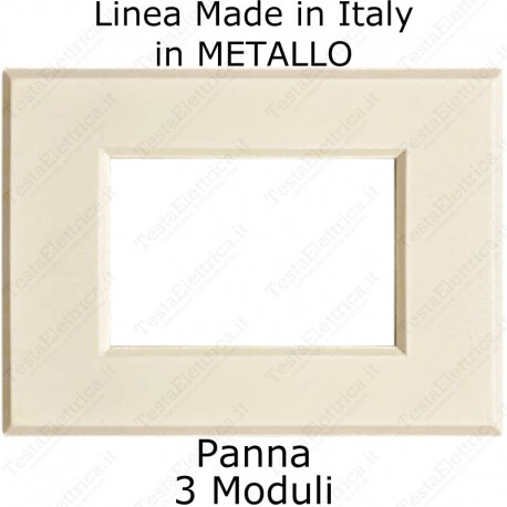 placca panna opaco cal in metallo compatibile plana made in italy