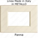 Placca Panna Opaco 3,4 e 7 moduli in METALLO compatibile con serie Vimar Plana