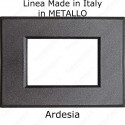 Placca Ardesia 3,4 e 7 moduli in METALLO compatibile con serie Vimar Plana