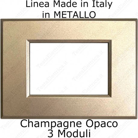 placca champagne cal in metallo compatibile plana made in italy